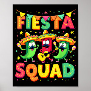 Cinco De Mayo Fiesta Squad Chili Peppers Mexikanis Poster