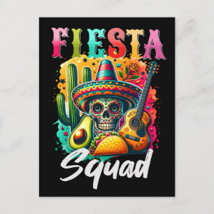 Cinco de Mayo Fiesta Squad Design Postkarte