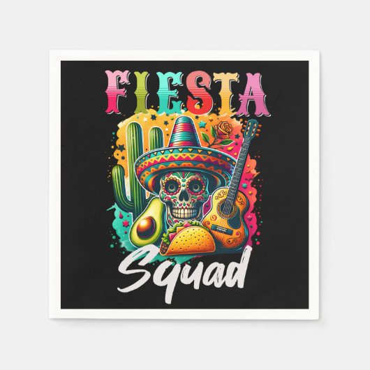 Cinco de Mayo Fiesta Squad Design Serviette (Vorderseite)