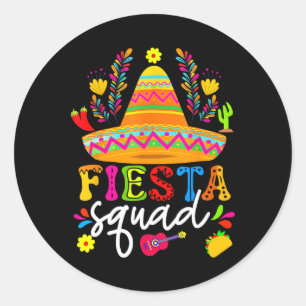 Cinco De Mayo Fiesta Squad Family Matching Group A Runder Aufkleber