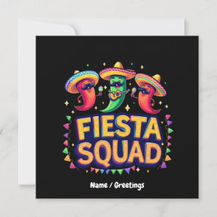 Cinco de Mayo Fiesta Squad Family Mexikanisches Pa Einladung