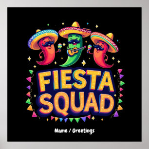 Cinco de Mayo Fiesta Squad Family Mexikanisches Pa Poster
