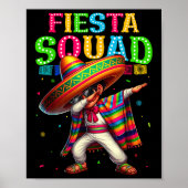 Cinco De Mayo Fiesta Squad Funny Dabiing Boys Kind Poster (Vorne)