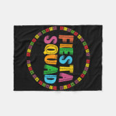 Cinco De Mayo Fiesta Squad Funny Let's Fiesta Mexi Fleecedecke (Vorderseite (Horizontal))