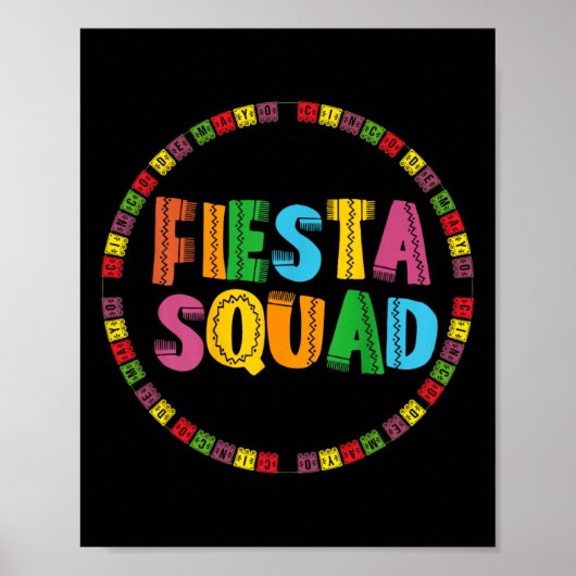 Cinco De Mayo Fiesta Squad Funny Let's Fiesta Mexi Poster (Vorne)
