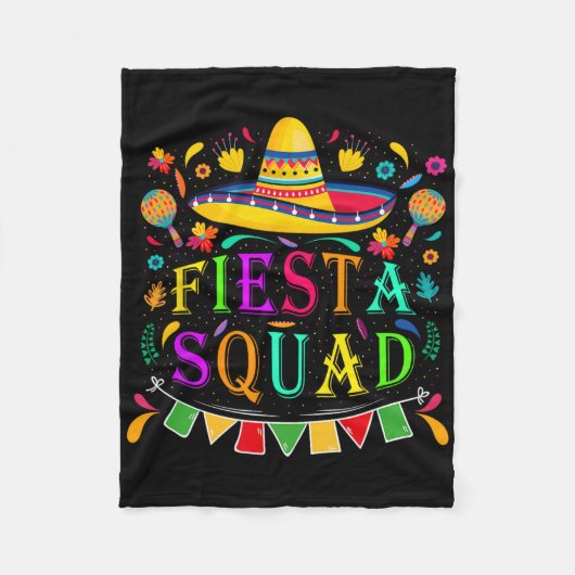 Cinco De Mayo Fiesta Squad Mexikanisches Party Cin Fleecedecke (Vorderseite)