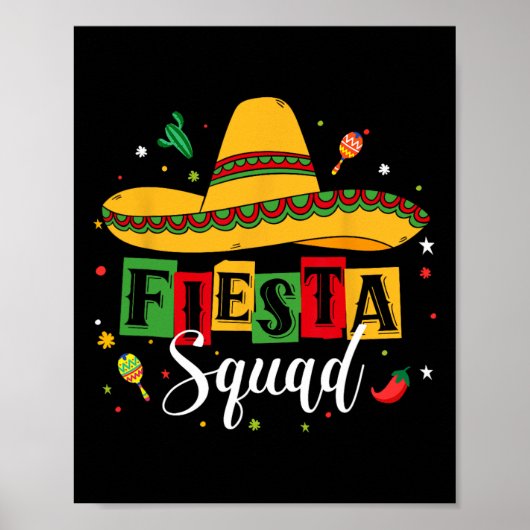 Cinco De Mayo Fiesta Squad Mexikanisches Party Cin Poster (Vorne)