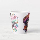 Cinco de Mayo Fiesta Squad Sugar Skull Latte Mug Milchtasse (Vorderseite)
