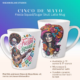 Cinco de Mayo Fiesta Squad Zucker-Schädel-Latte-Ta Milchtasse