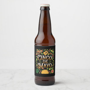 Cinco De Mayo Fiesta Süße Party-Elemente Bierflaschenetikett