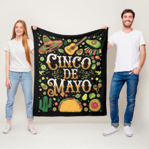 Cinco De Mayo Fiesta Süße Party-Elemente Fleecedecke