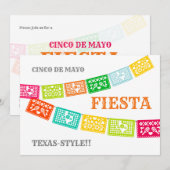 Cinco de Mayo Fiesta Texas Einladung (Vorne/Hinten)