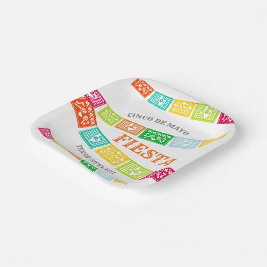 Cinco de Mayo Fiesta Texas Pappteller (Gewinkelt)