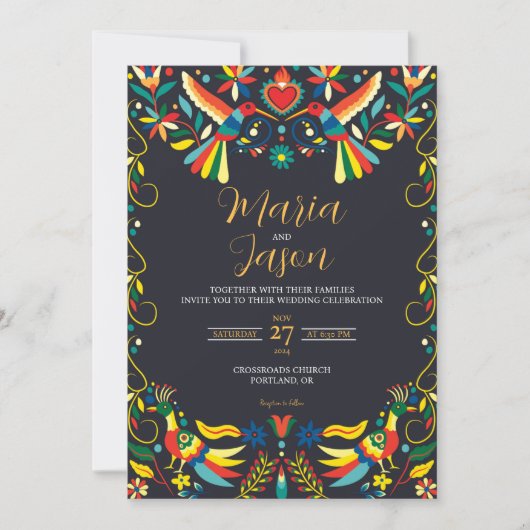 Cinco de Mayo Fiesta Wedding Einladung (Vorderseite)