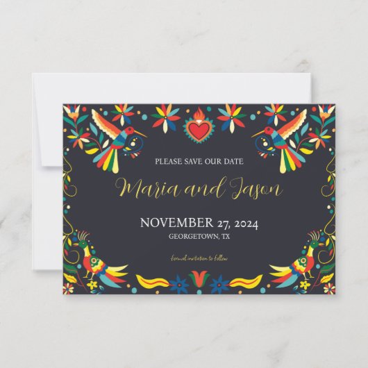 Cinco de Mayo Fiesta Wedding Save The Date (Vorderseite)