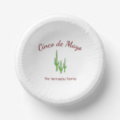 Cinco de Mayo Fiesta Wüstenkaktus-Party  Pappteller (Vorderseite)