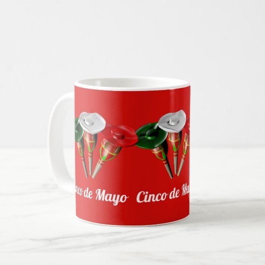 Cinco De Mayo, Fiestamexikaner Kaffeetasse (Vorderseite Links)