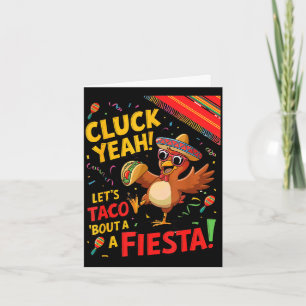 Cinco de Mayo-Flag-Huhn gackere ja lass uns Taco Karte