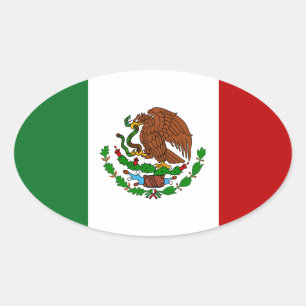 Cinco de Mayo Flag Mexiko Ovaler Aufkleber