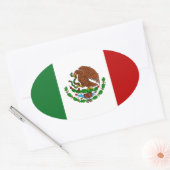 Cinco de Mayo Flag Mexiko Ovaler Aufkleber (Umschlag)
