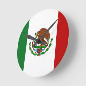 Cinco de Mayo Flag Mexiko Runde Wanduhr (Winkel)
