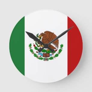 Cinco de Mayo Flag Mexiko Runde Wanduhr