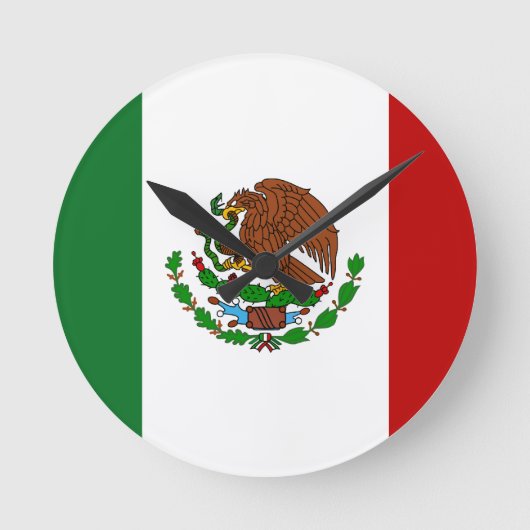 Cinco de Mayo Flag Mexiko Runde Wanduhr (Vorderseite)