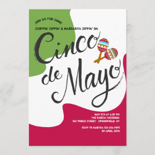 Cinco de Mayo-Flagge-Einladung Einladung