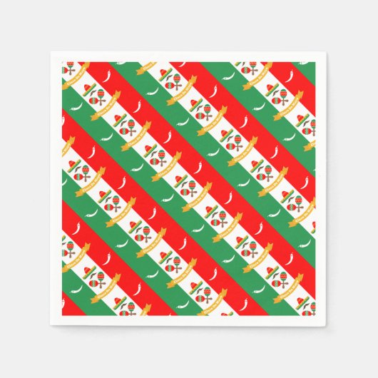 Cinco De Mayo-Flagge Serviette (Vorderseite)