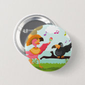 cinco de mayo flamingo button (Vorne & Hinten)