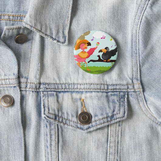 cinco de mayo flamingo button (Beispiel)