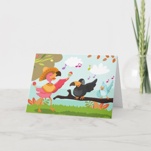cinco de mayo flamingo einladung (Vorderseite)
