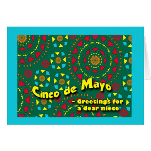 Cinco de Mayo for Niece, Colorful Mosaic Design