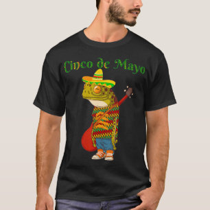 Cinco De Mayo Frog Spielen Banjo Guitar Niedlich T-Shirt