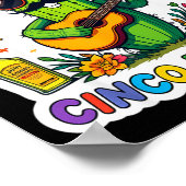Cinco de mayo funny mexican cactus sunglassesCinco Poster (Ecke)