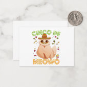 Cinco De Mayo Funny Mexican Cat Cindo De Mayo Gift Mitteilungskarte (Vorderseite/Rückseite Beispiel)
