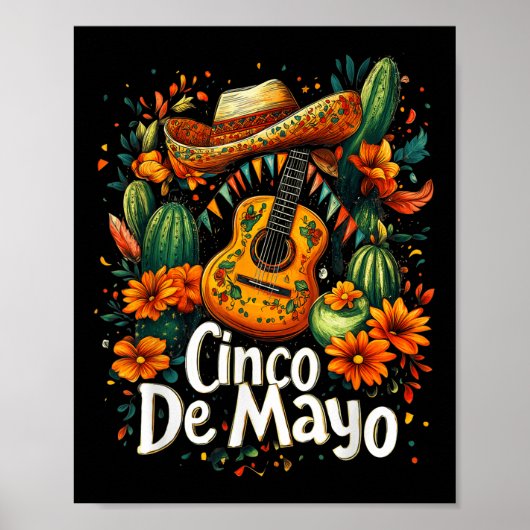Cinco De Mayo - Funny Mexican Poncho Fiesta Party Poster (Vorne)