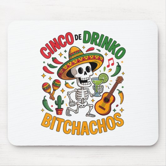 Cinco De Mayo Funny mexikanisches Party Cinco De D Mousepad (Vorne)