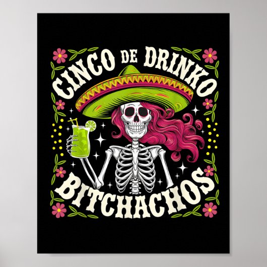 Cinco De Mayo Funny mexikanisches Party Cinco De D Poster (Vorne)