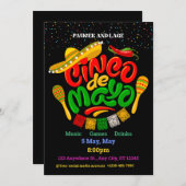 Cinco De Mayo Funny Party Mexican Fiesta Einladung (Vorne/Hinten)