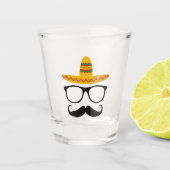 Cinco De Mayo Funny Party Sombrero Mustache Schnapsglas (Vorderseite)