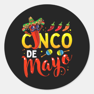 Cinco De Mayo Für Männer Frauen Kinder Mexikanisch Runder Aufkleber