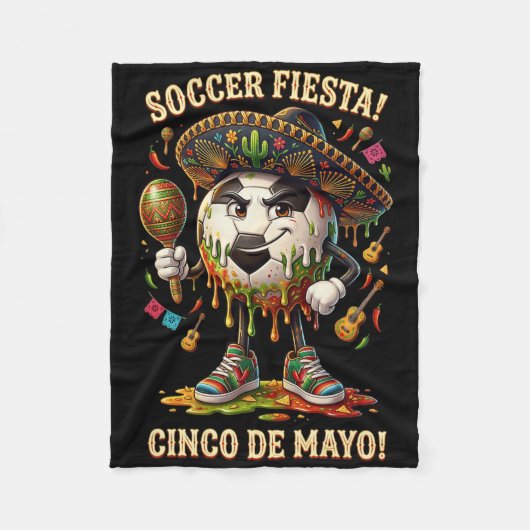 Cinco De Mayo Fußball Fiesta Drip Sport Liebe Männ Fleecedecke (Vorderseite)