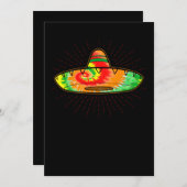 Cinco De Mayo Gefärbte Krawatte Sombrero Gefärbte Save The Date (Vorne/Hinten)