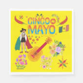 Cinco De Mayo gelb Serviette (Vorderseite)