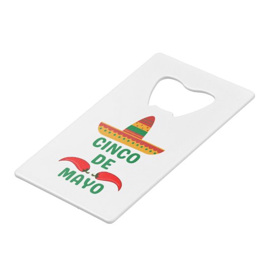 Cinco De Mayo Geldbeutel Flaschenöffner (Vorderseite Schrägansicht)