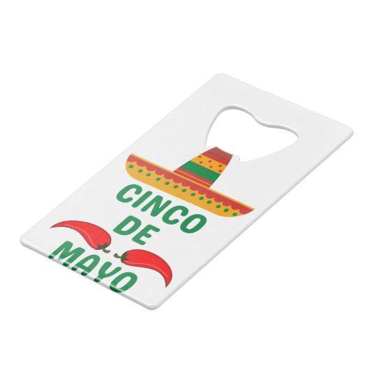 Cinco De Mayo Geldbeutel Flaschenöffner (Rückseite Schrägansicht)