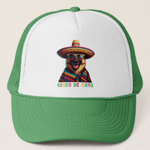 Cinco de Mayo German Shepherd with Poncho Sombrero Truckerkappe