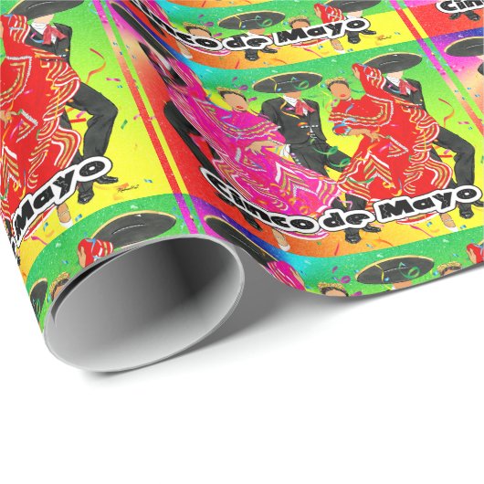 Cinco de Mayo Geschenkpapier (Rolleneckpunkt)