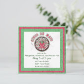 Cinco de Mayo, gestört mit Paprikaschoten Einladung (Stehend Vorderseite)